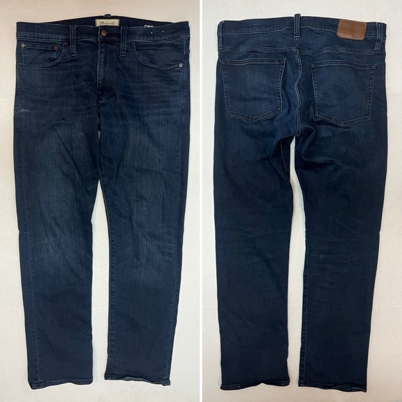 Madewell Men's 36x32 Straight Dark Wash Stretch Jeans - Picture 1 of 4